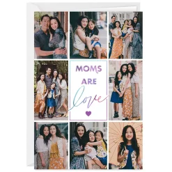 Personalized Photo Collage Moms Are Love Photo Card