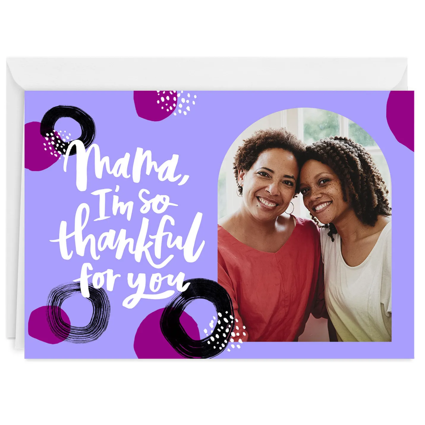 Personalized Thankful for You, Mama Photo Card