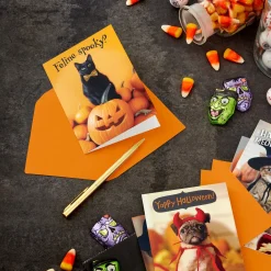 Pet Puns Assortment Boxed Halloween Cards, Pack of 48