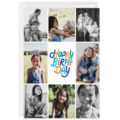 Photo Collage Frame Custom Birthday Card