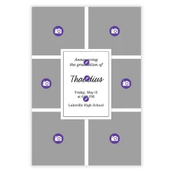 Photo Collage Border Graduation Announcement