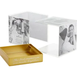 Photo Cube Acrylic Picture Frame, Holds 5 Photos