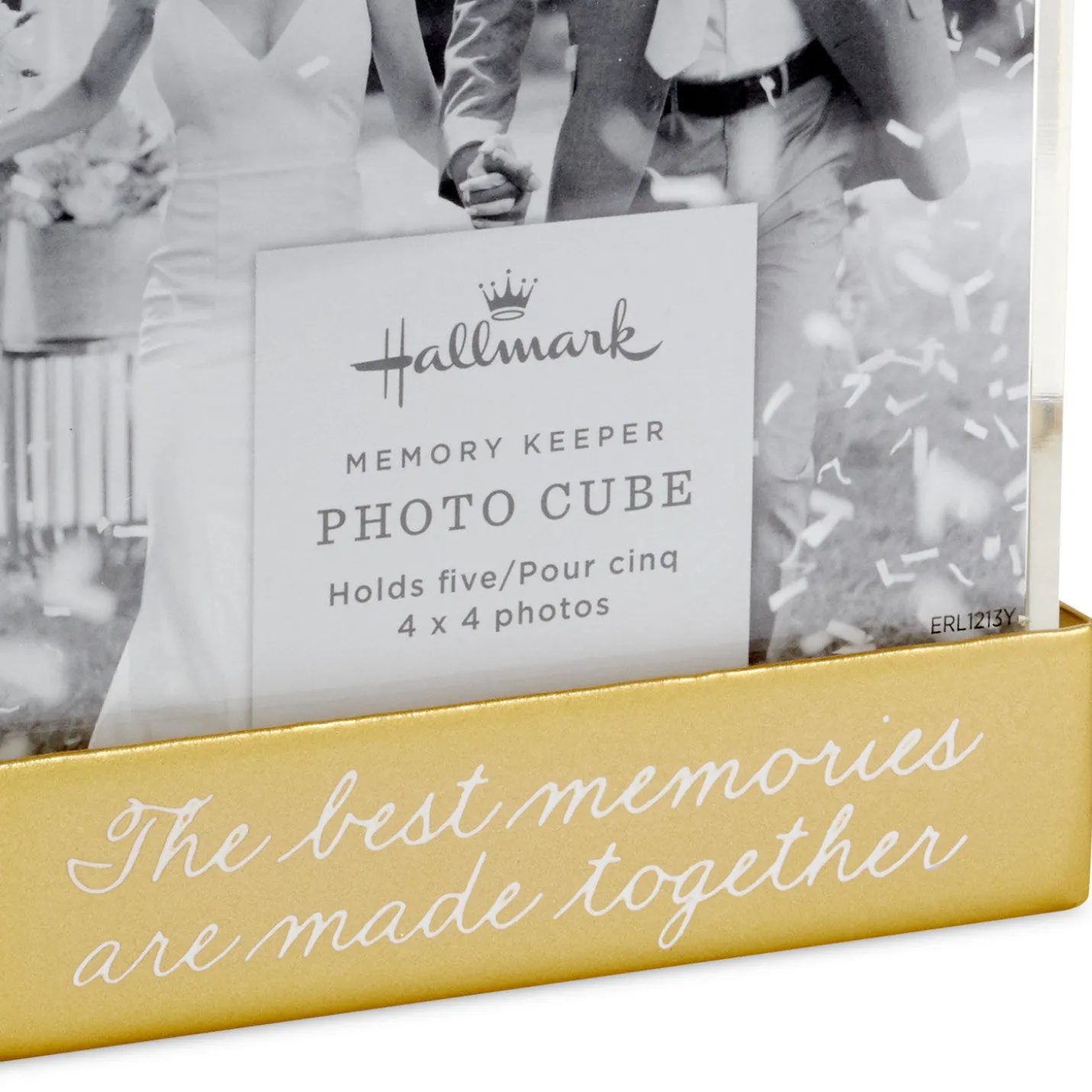 Photo Cube Acrylic Picture Frame, Holds 5 Photos