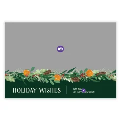 Pine and Citrus Flat Holiday Photo Card