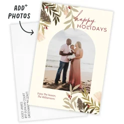 Pine Archway Flat Holiday Photo Card
