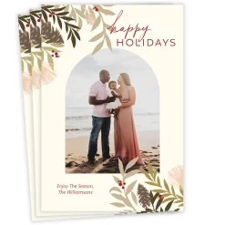 Pine Archway Flat Holiday Photo Card
