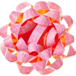4.6" Pink Abstract Flowers Recyclable Gift Bow