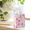 4.6" Pink and Gold Dots Gift Card Holder Mini Bag