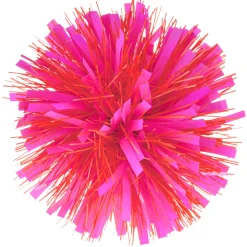 Pink and Orange Pom-Pom Gift Bow, 5.5"