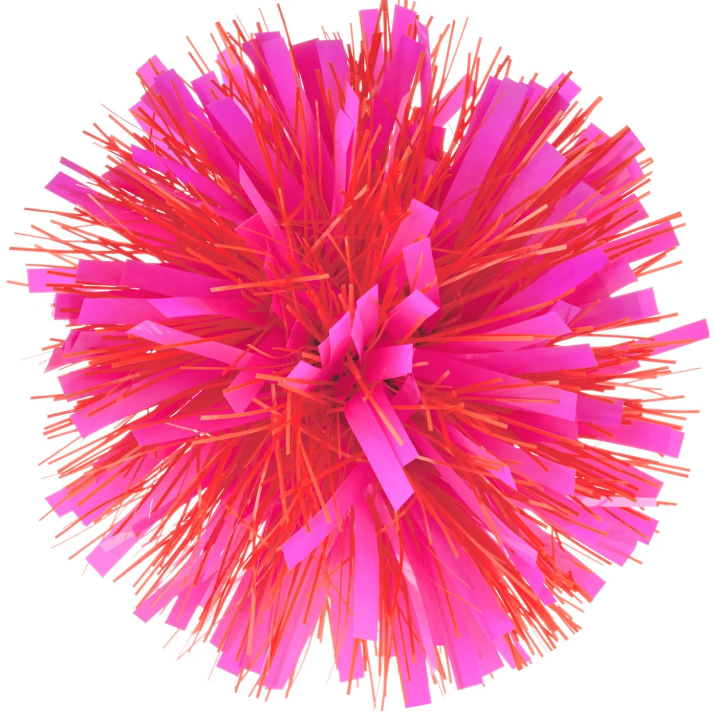 Pink and Orange Pom-Pom Gift Bow, 5.5"