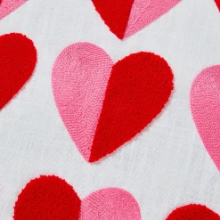 Pink and Red Hearts Pillow, 18x18