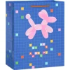 9.6" Pink Balloon Dog You Are Awesome Medium Gift Bag