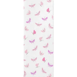 Pink Butterflies on White Mother's Day Tissue Paper, 6 sheets