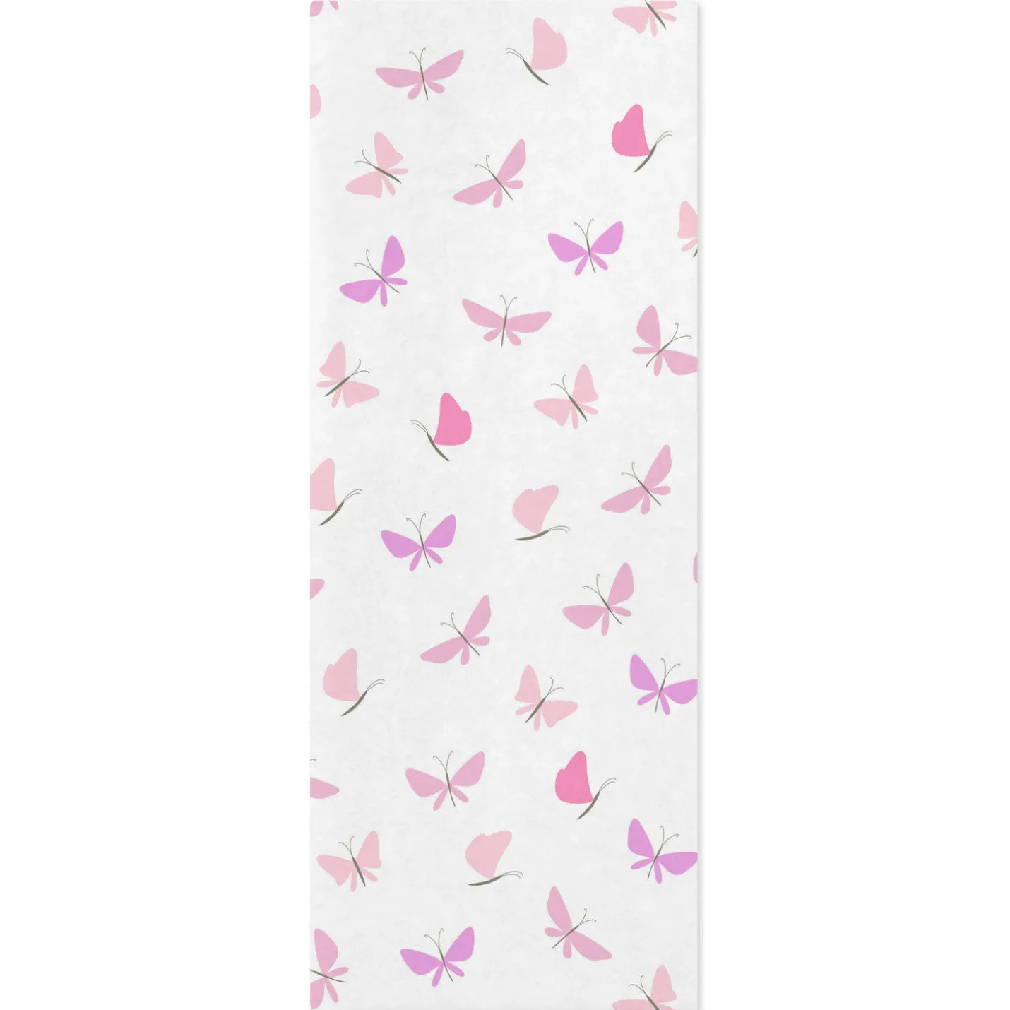 Pink Butterflies on White Mother's Day Tissue Paper, 6 sheets