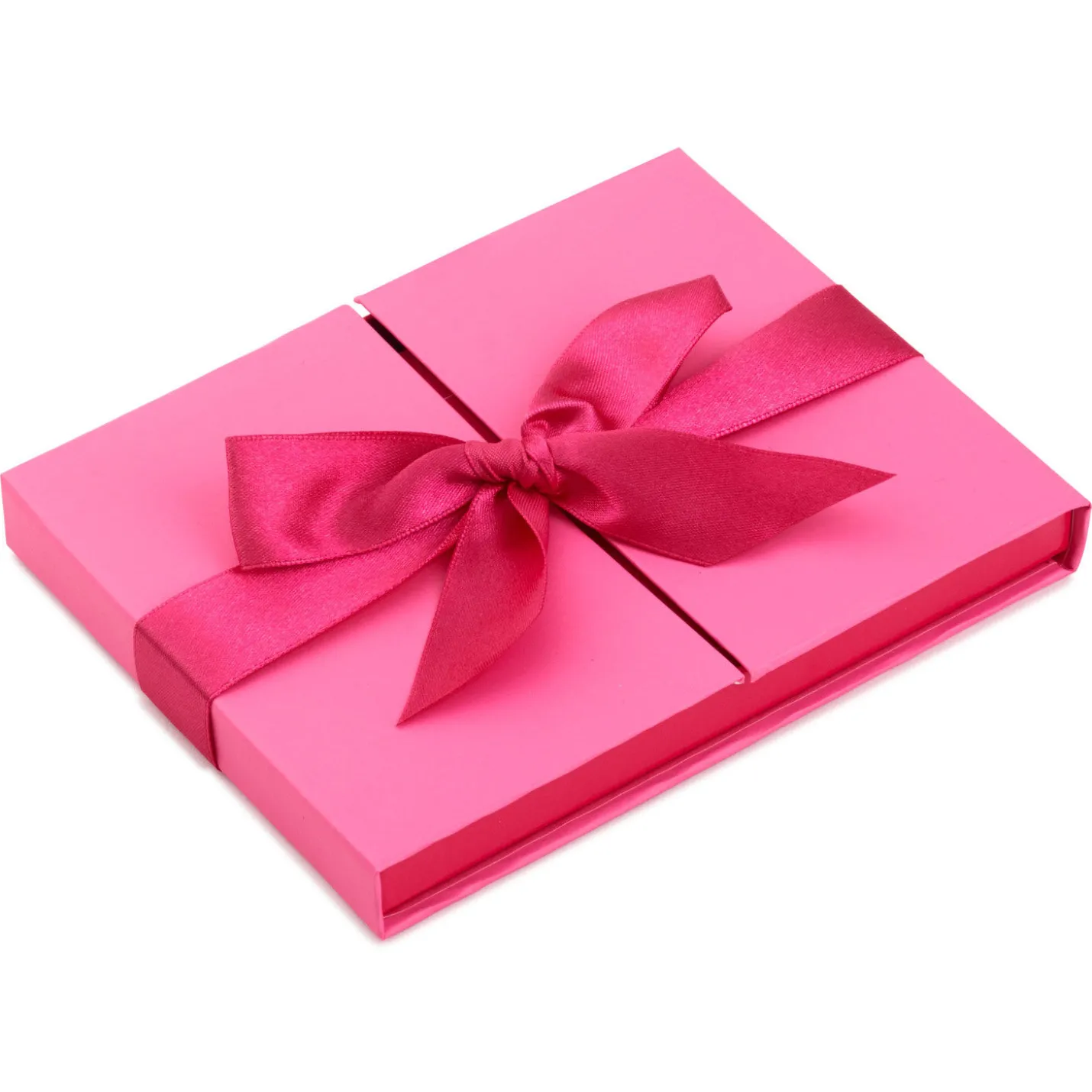 4.5" Pink Gift Card Holder Box With Pink Satin Bow