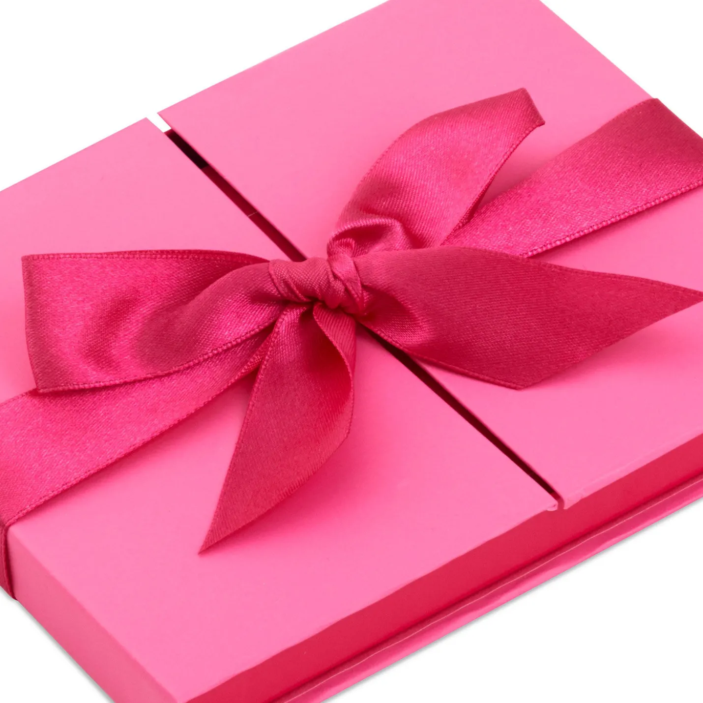 4.5" Pink Gift Card Holder Box With Pink Satin Bow