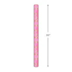 Pink Painted Color Block Birthday Wrapping Paper Roll, 17.5 sq. ft.