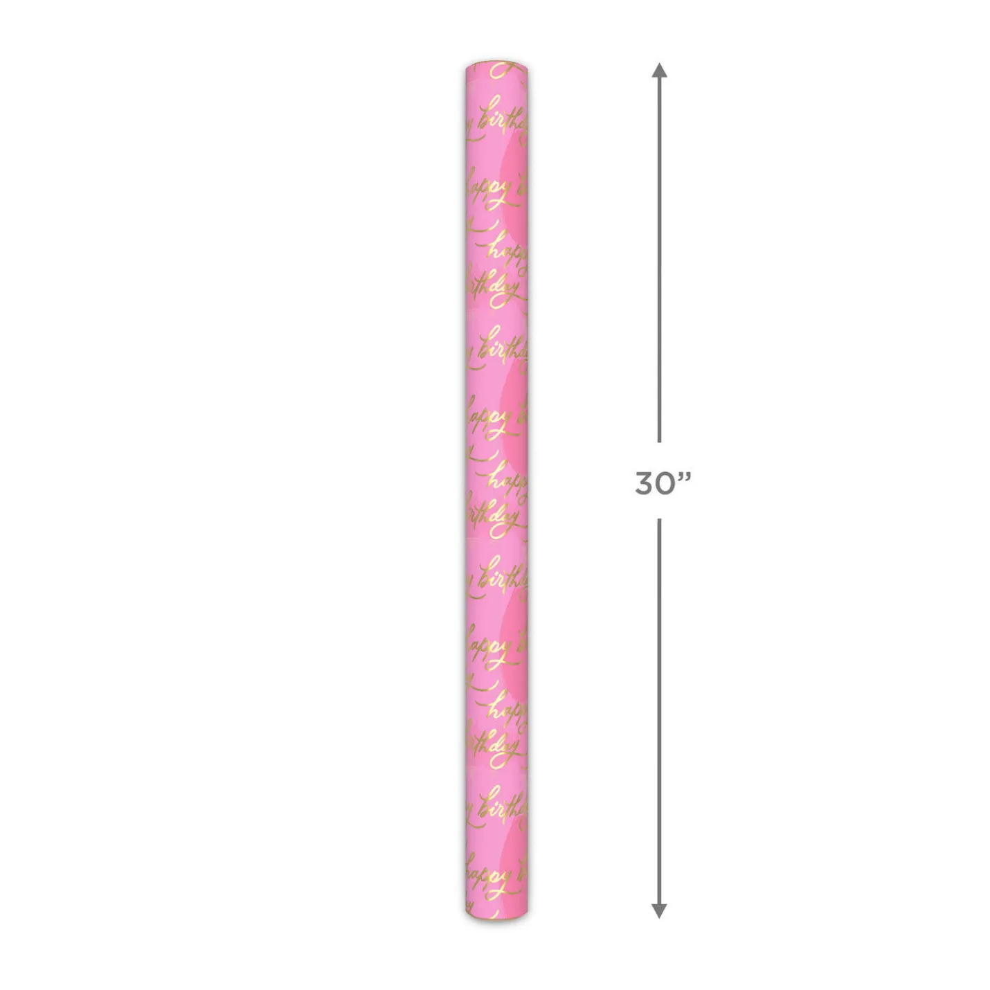 Pink Painted Color Block Birthday Wrapping Paper Roll, 17.5 sq. ft.