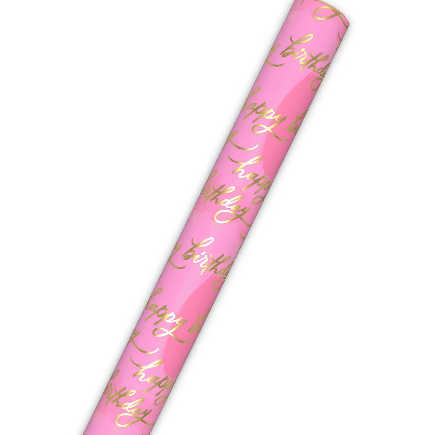 Pink Painted Color Block Birthday Wrapping Paper Roll, 17.5 sq. ft.