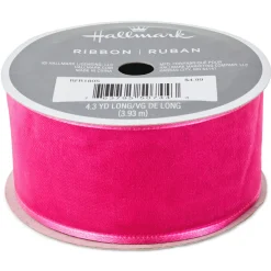 Pink 1.5" Satin-Edge Sheer Ribbon, 12.9'