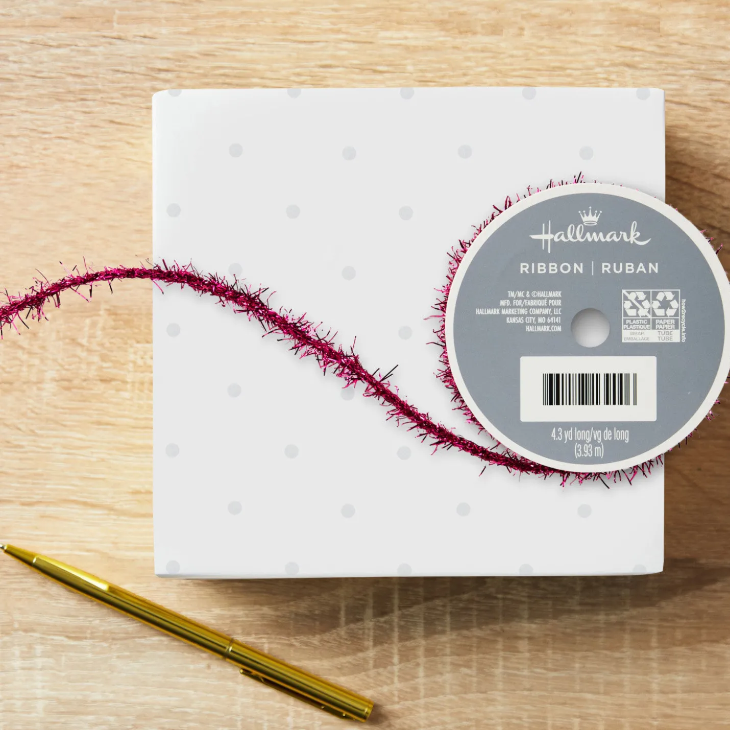 Pink Sparkle Ribbon, 12.9'