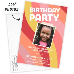 Pink Waves Birthday Invitation