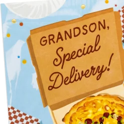 Pizza Our Hearts Birthday Card for Grandson