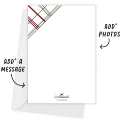 Plaid Cheer Flat Christmas Photo Card
