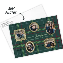 Plaid Wall Gallery Flat Christmas Photo Card