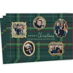 Plaid Wall Gallery Flat Christmas Photo Card