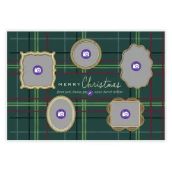 Plaid Wall Gallery Flat Christmas Photo Card