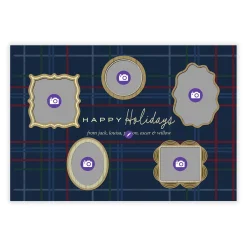 Plaid Wall Gallery Flat Holiday Photo Card