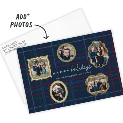 Plaid Wall Gallery Flat Holiday Photo Card