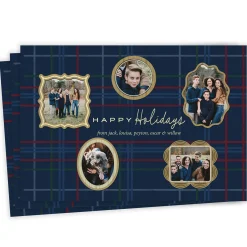 Plaid Wall Gallery Flat Holiday Photo Card