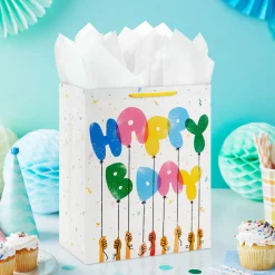 13" Playful Balloons Large Birthday Gift Bag