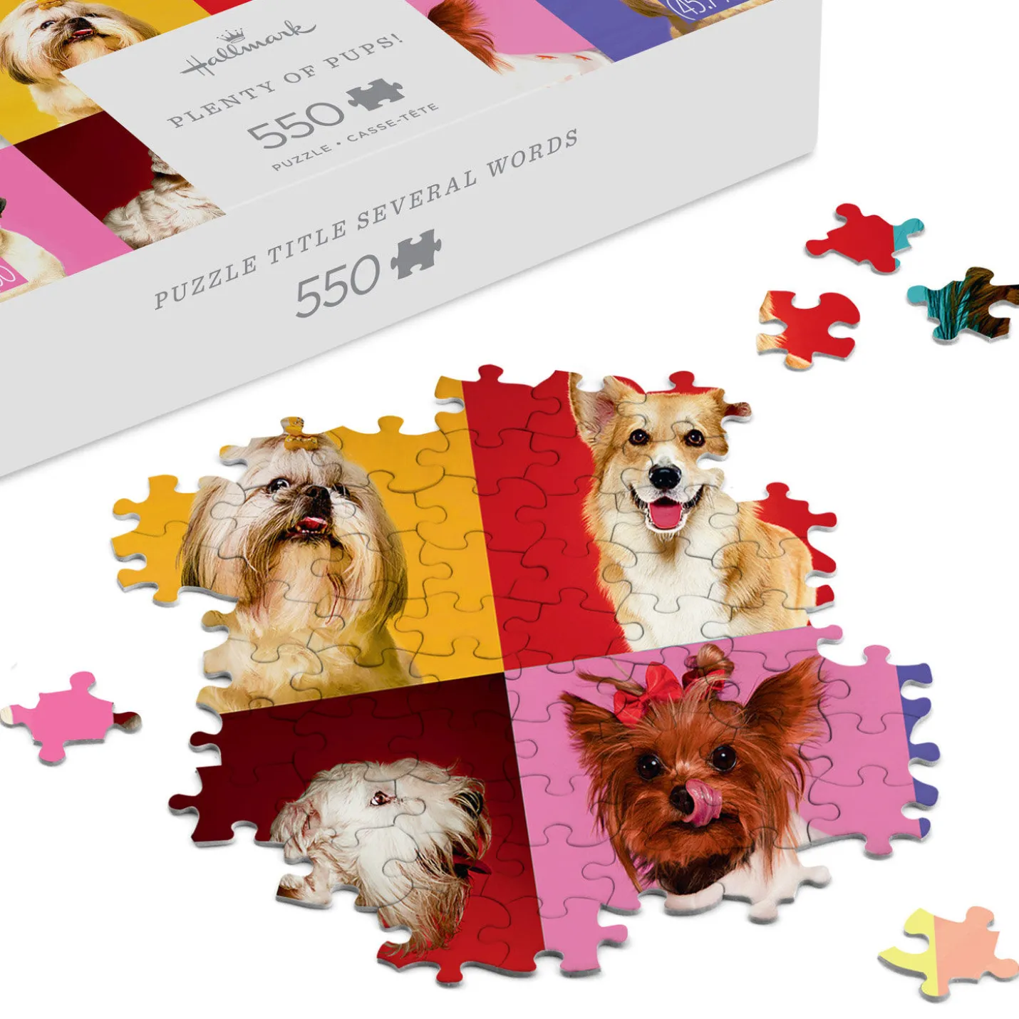 Plenty of Pups 550-Piece Jigsaw Puzzle
