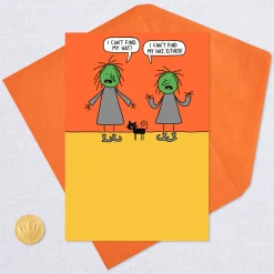 Pointy Witch Hats Funny Halloween Card