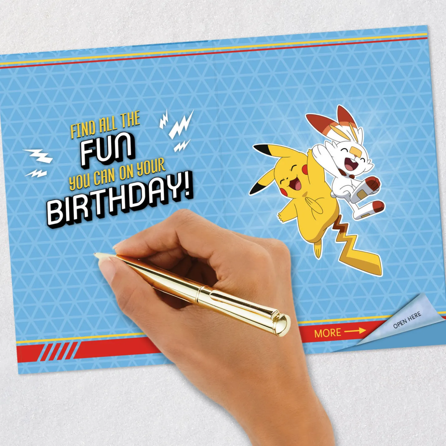 Pokémon You're a Master Trainer Birthday Card for Kids With Fold-Out Poster
