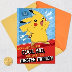 Pokémon You're a Master Trainer Birthday Card for Kids With Fold-Out Poster