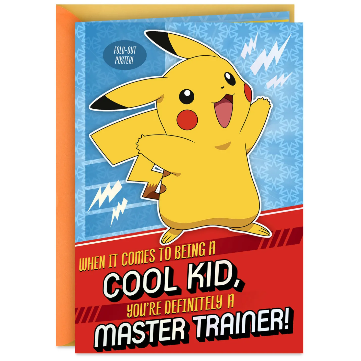 Pokémon You're a Master Trainer Birthday Card for Kids With Fold-Out Poster