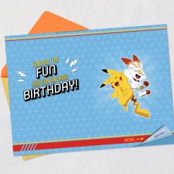 Pokémon You're a Master Trainer Birthday Card for Kids With Fold-Out Poster