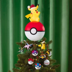 Pokémon Holiday Pikachu Tree Topper With Light, 13.5"
