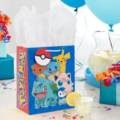 9.6" Pokémon on Blue Medium Gift Bag