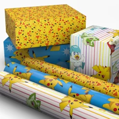 Pokémon Pikachu and Friends 3-Pack Wrapping Paper Mini Roll Bundle, 45 sq. ft. total