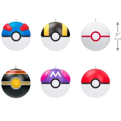 Pokémon Poké Ball Ornaments, Set of 6