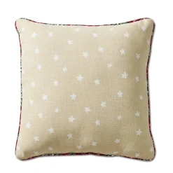 Polar Bear Embroidered Holiday Pillow, 18x18