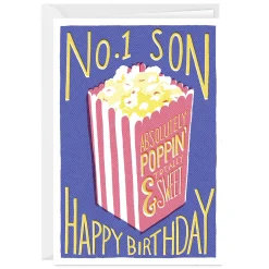Popcorn Fun Custom Birthday Card for Son