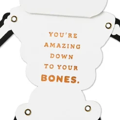 Poseable Skeleton on Skateboard Paper Craft Halloween Card
