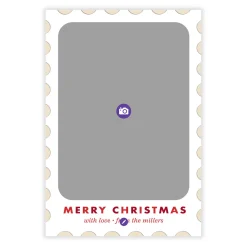 Postage Stamp Flat Christmas Photo Card