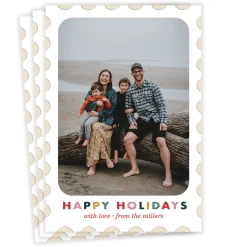Postage Stamp Flat Holiday Photo Card